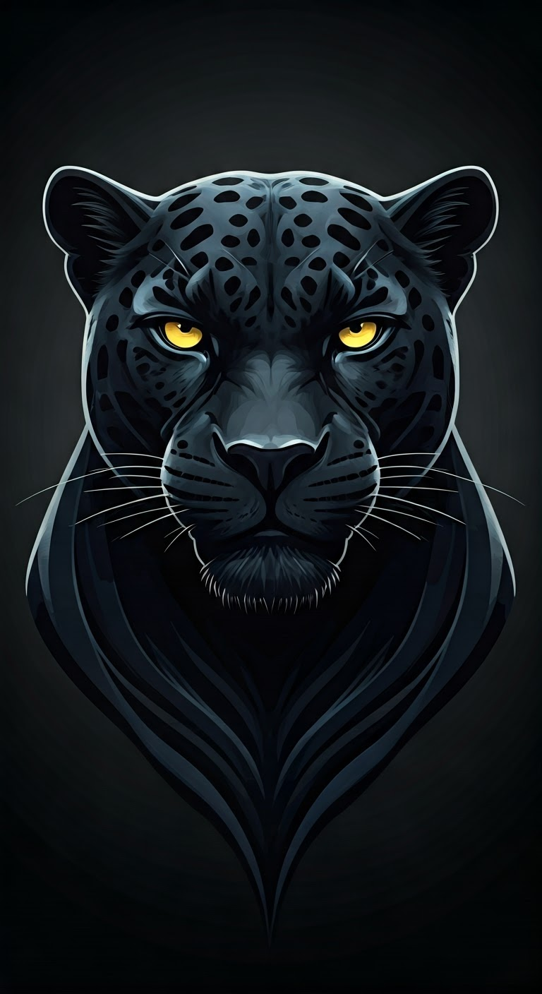 Stylized black panther symbol