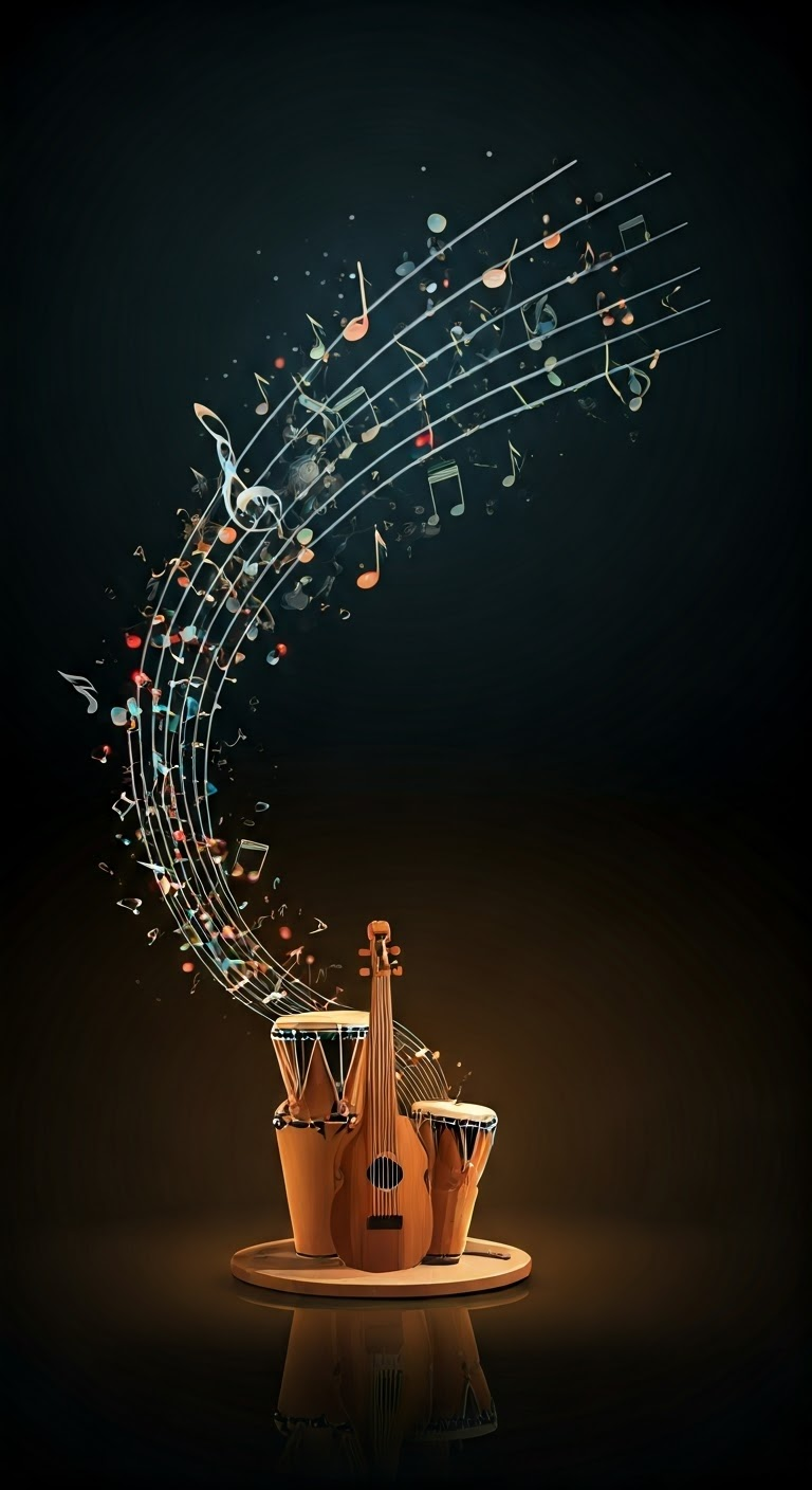 Musical notes from African instruments