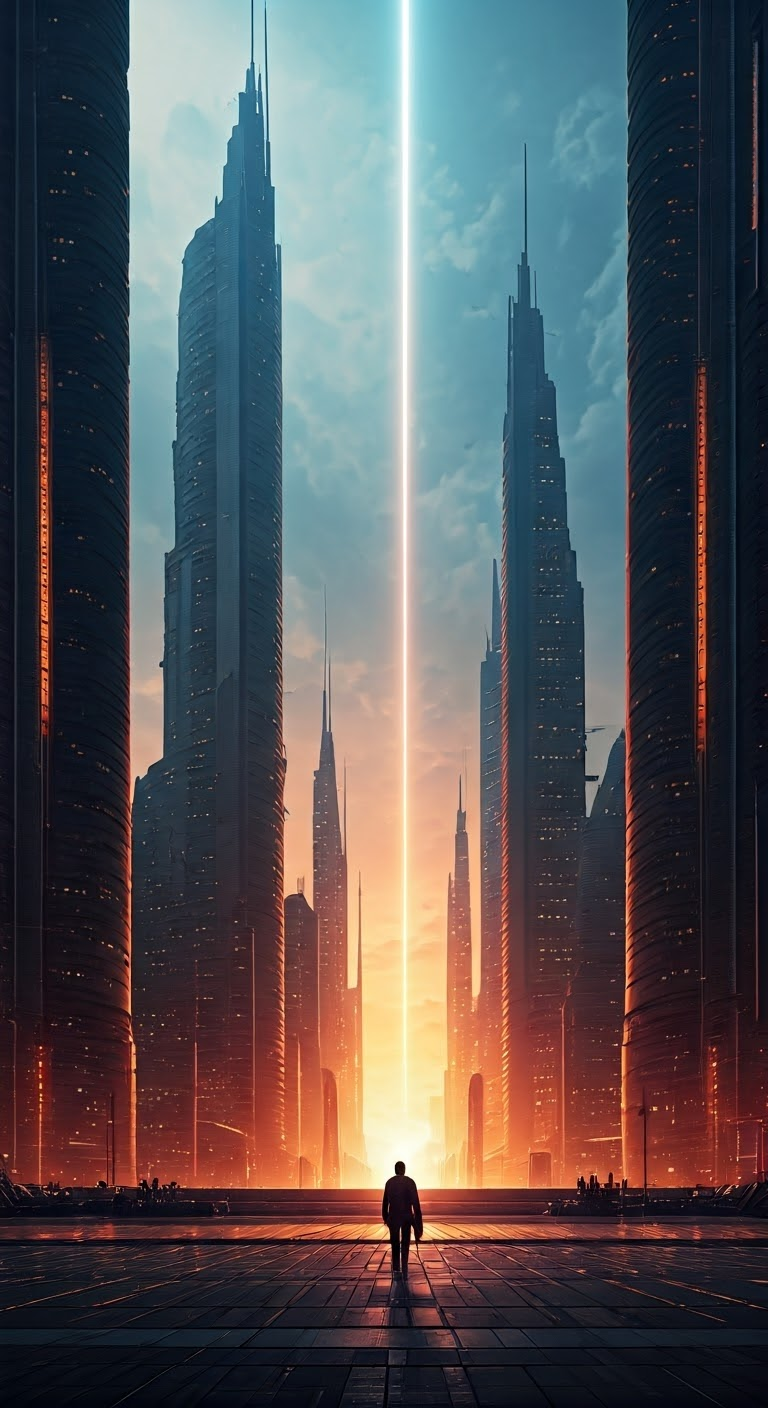 Futuristic city inspired by Wakanda
