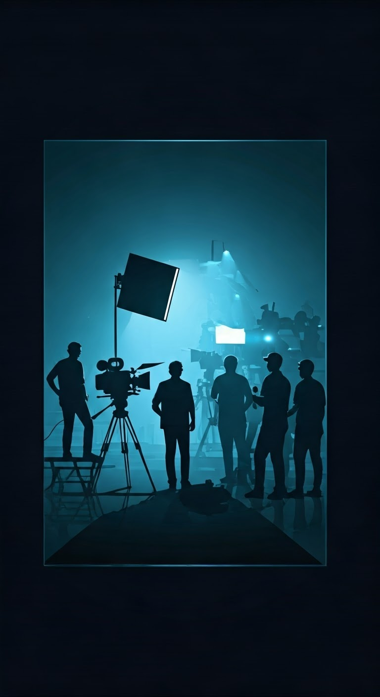 Film director overseeing crew