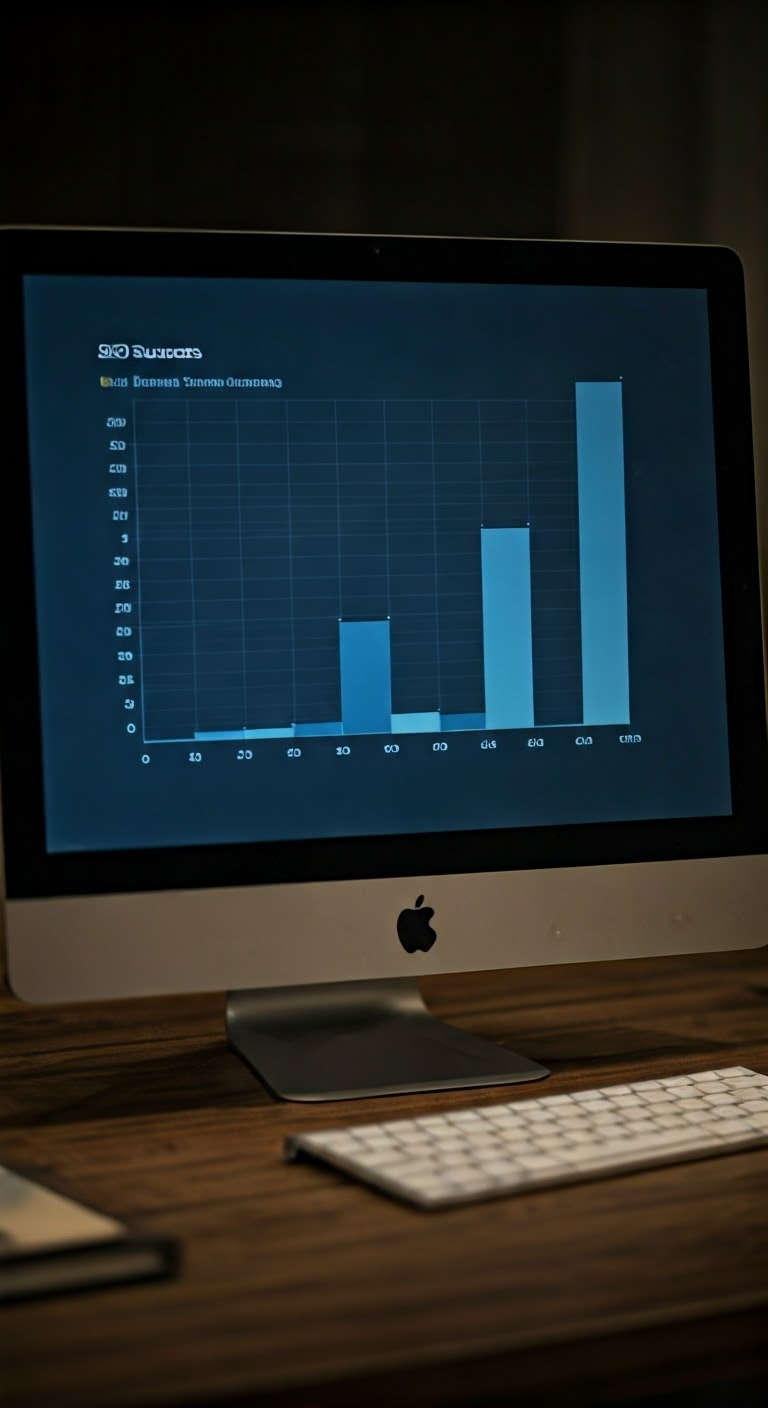 Computer screen with SEO KPIs
