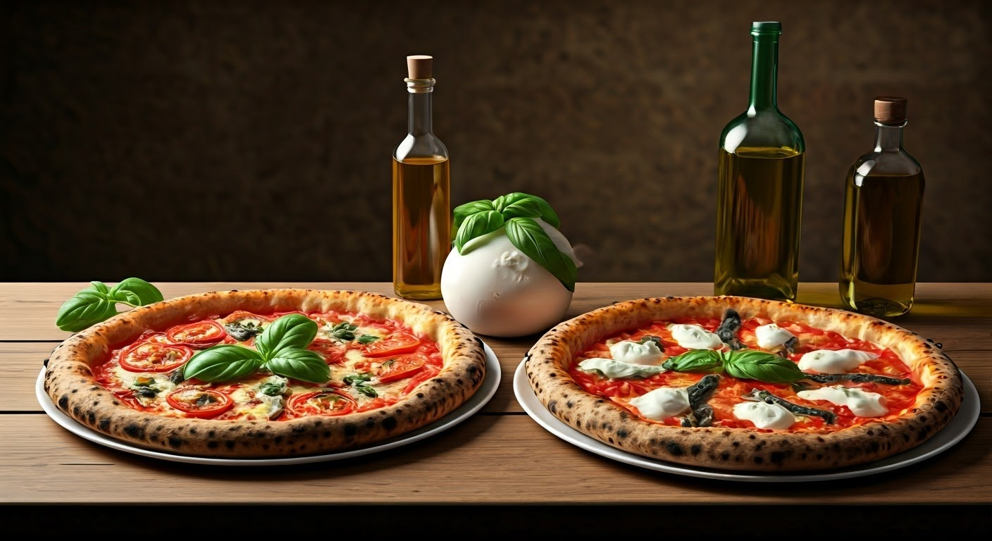 Italian regional pizzas illustration