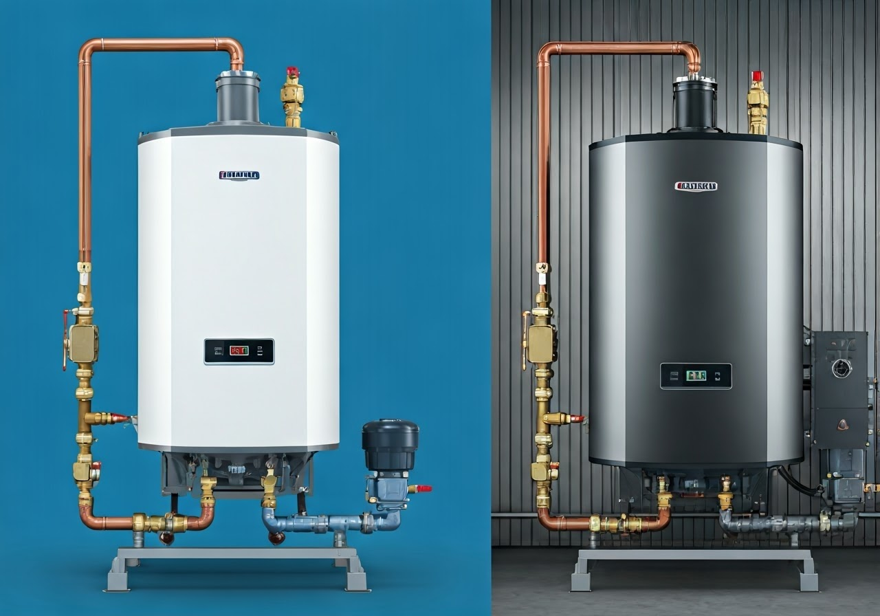 Comparison of water and steam boilers
