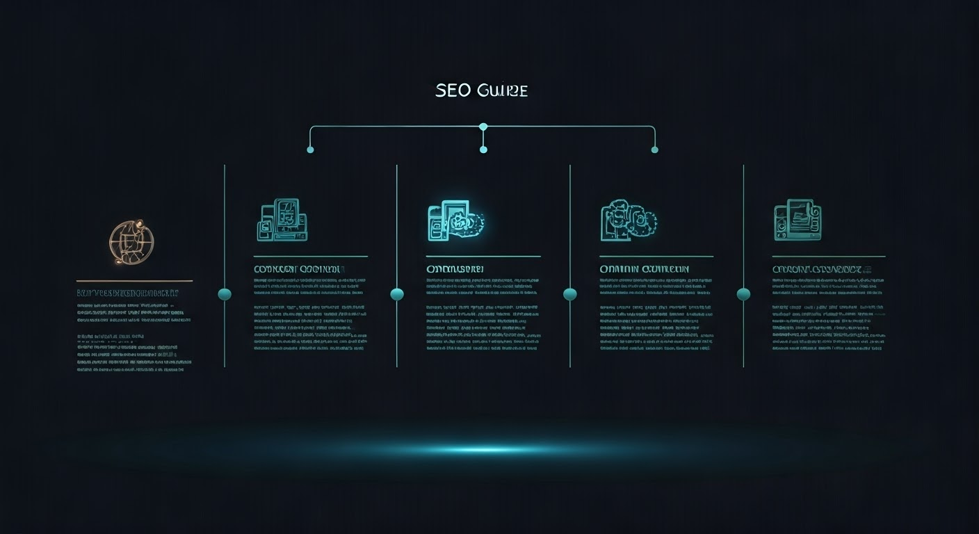 Step-by-step SEO guide illustration