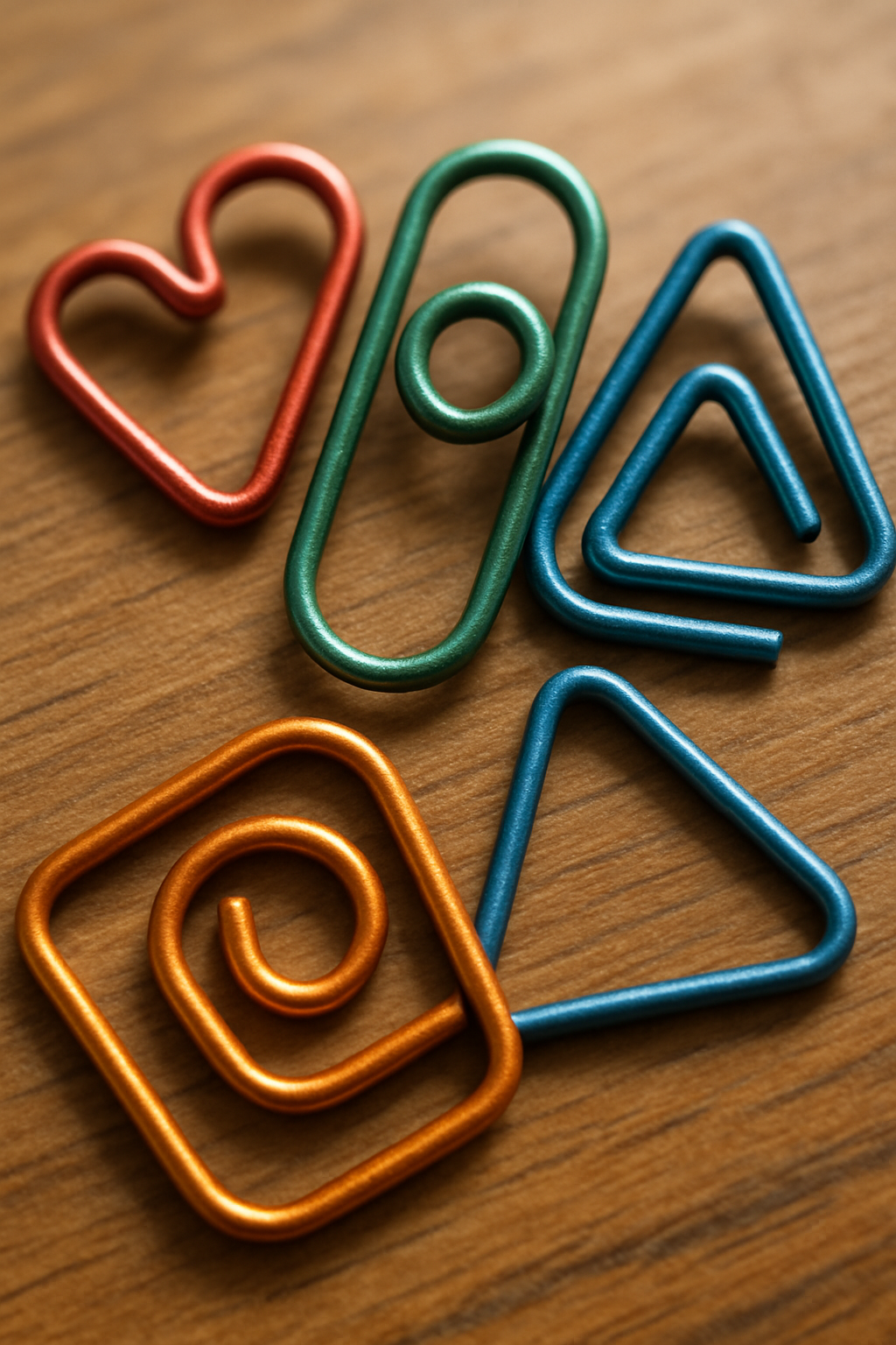 Creative paperclip arrangement