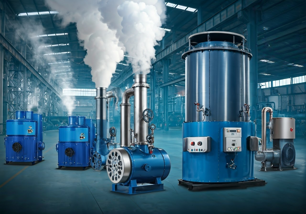 Different types of commercial steam generators