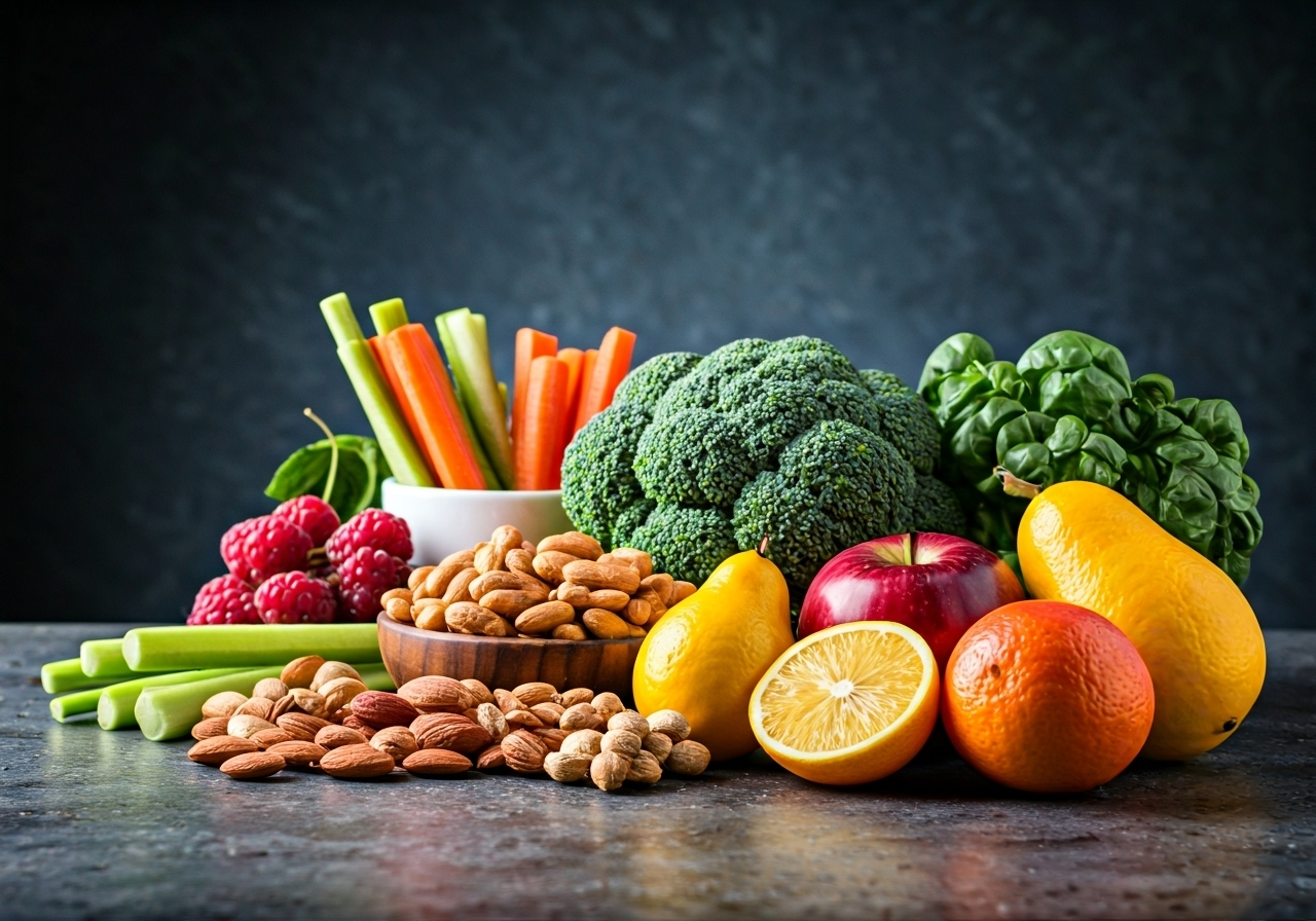 assorted healthy snacks display