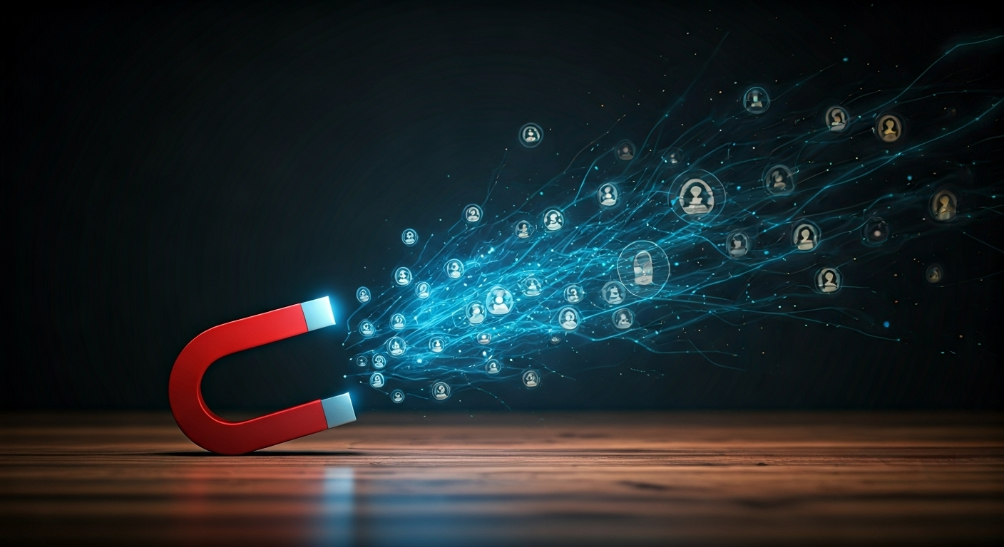 Magnet attracting digital followers