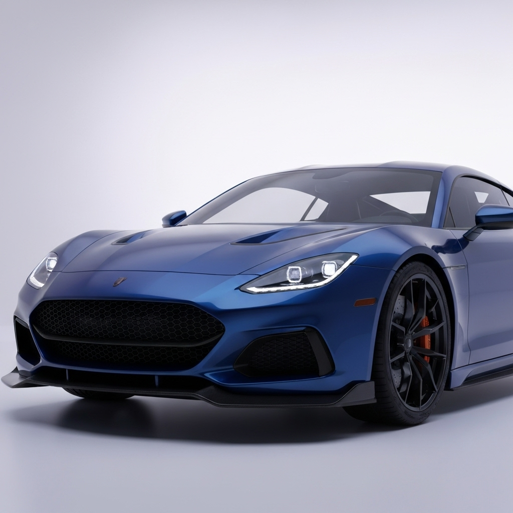 Hyper-realistic car texture studio close-up