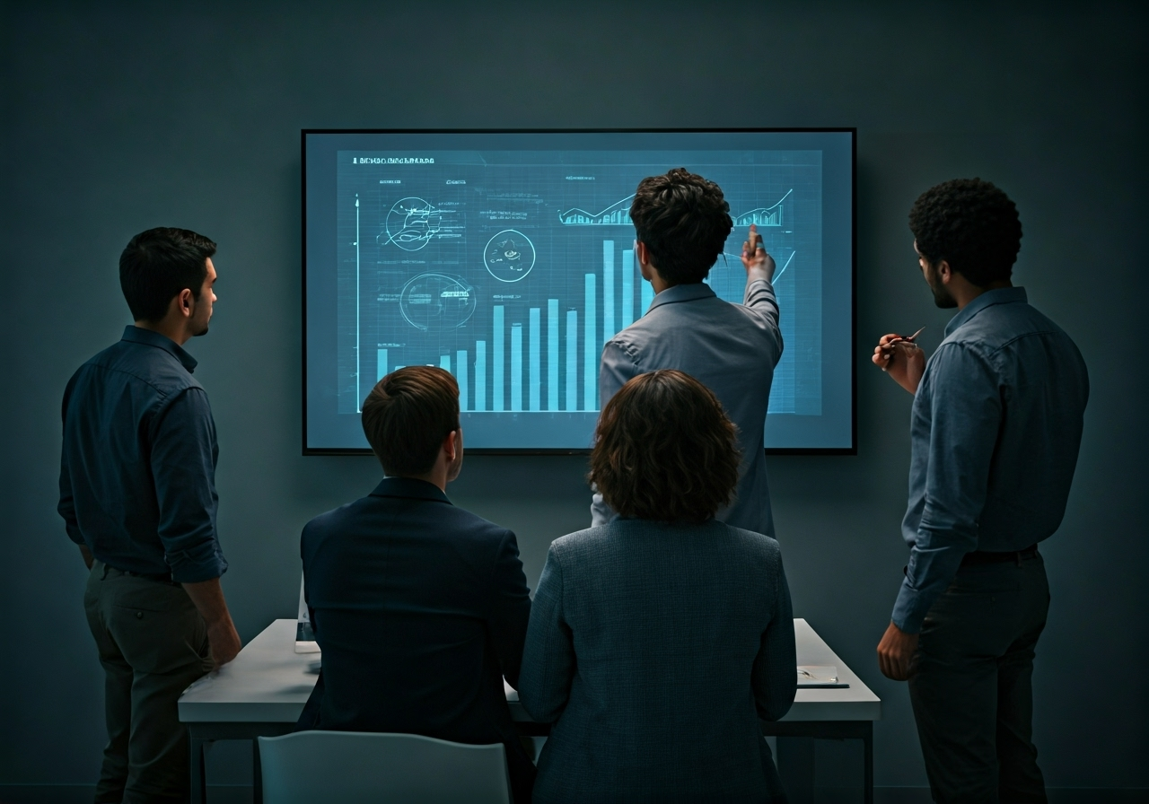 Team discussing SEO trends 2025