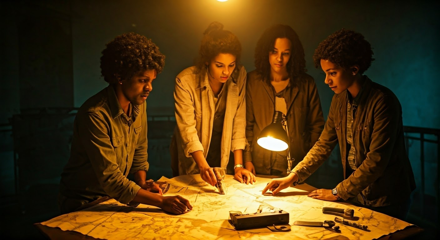 Team planning a prison escape