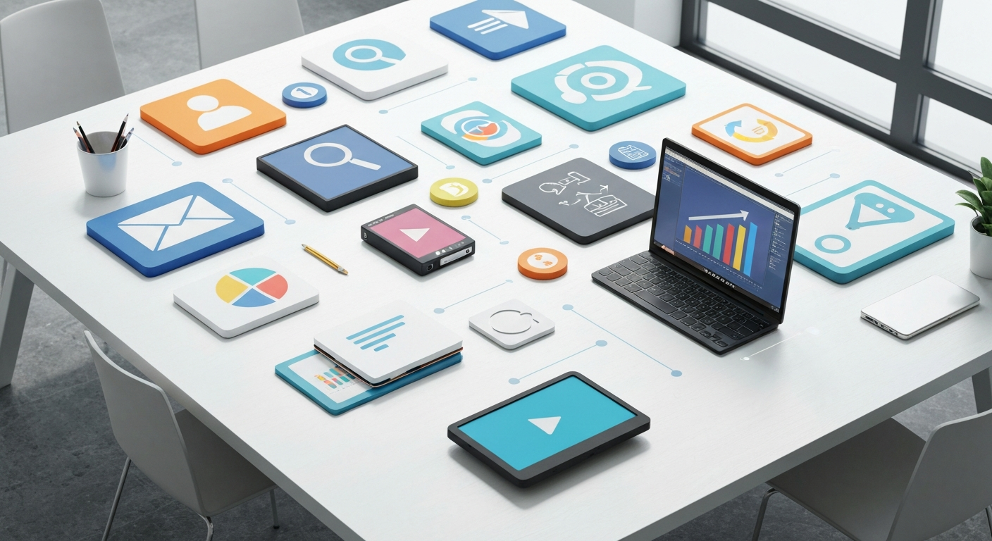 Concepto visual de marketing de contenidos