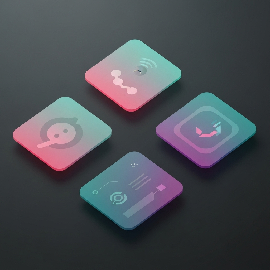 Unique AI chatbot features icons