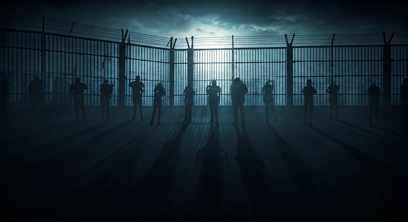 Dramatic prison break scene