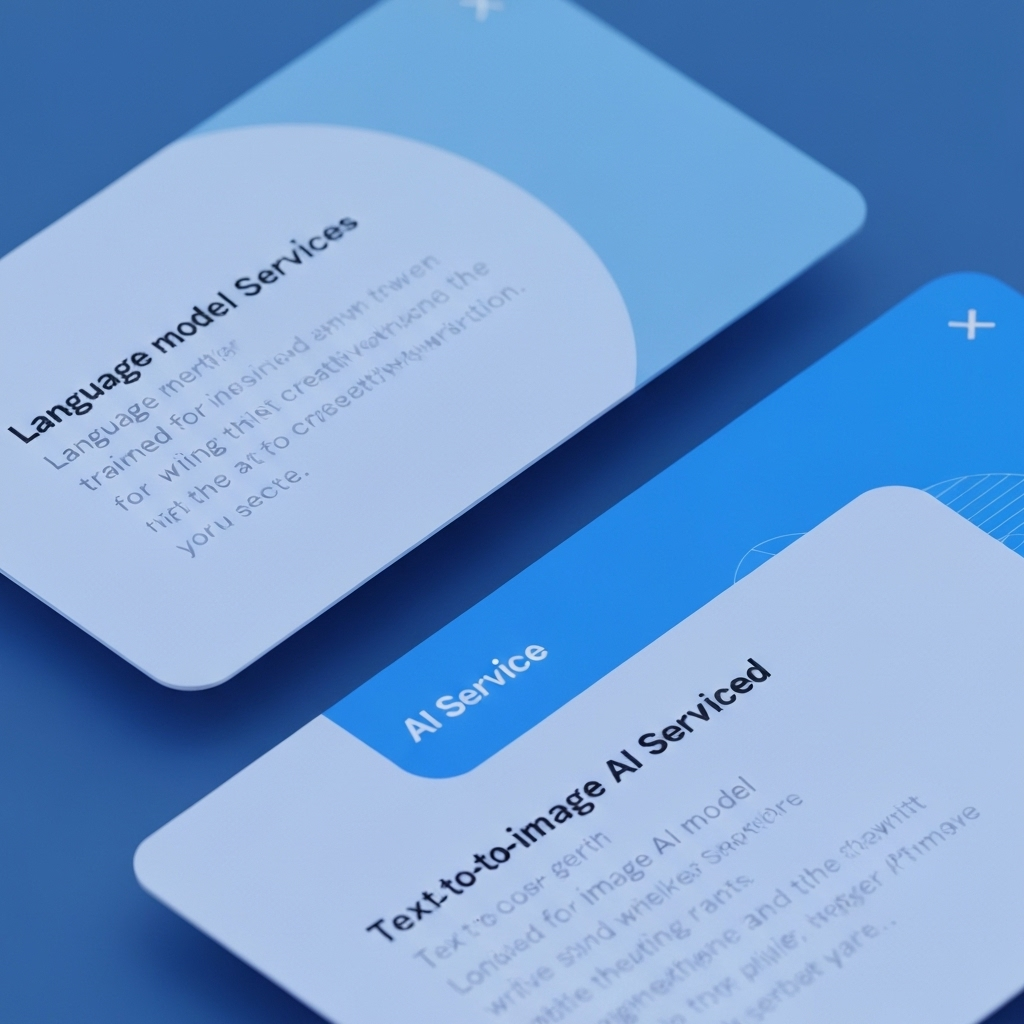 AI service subscription cards