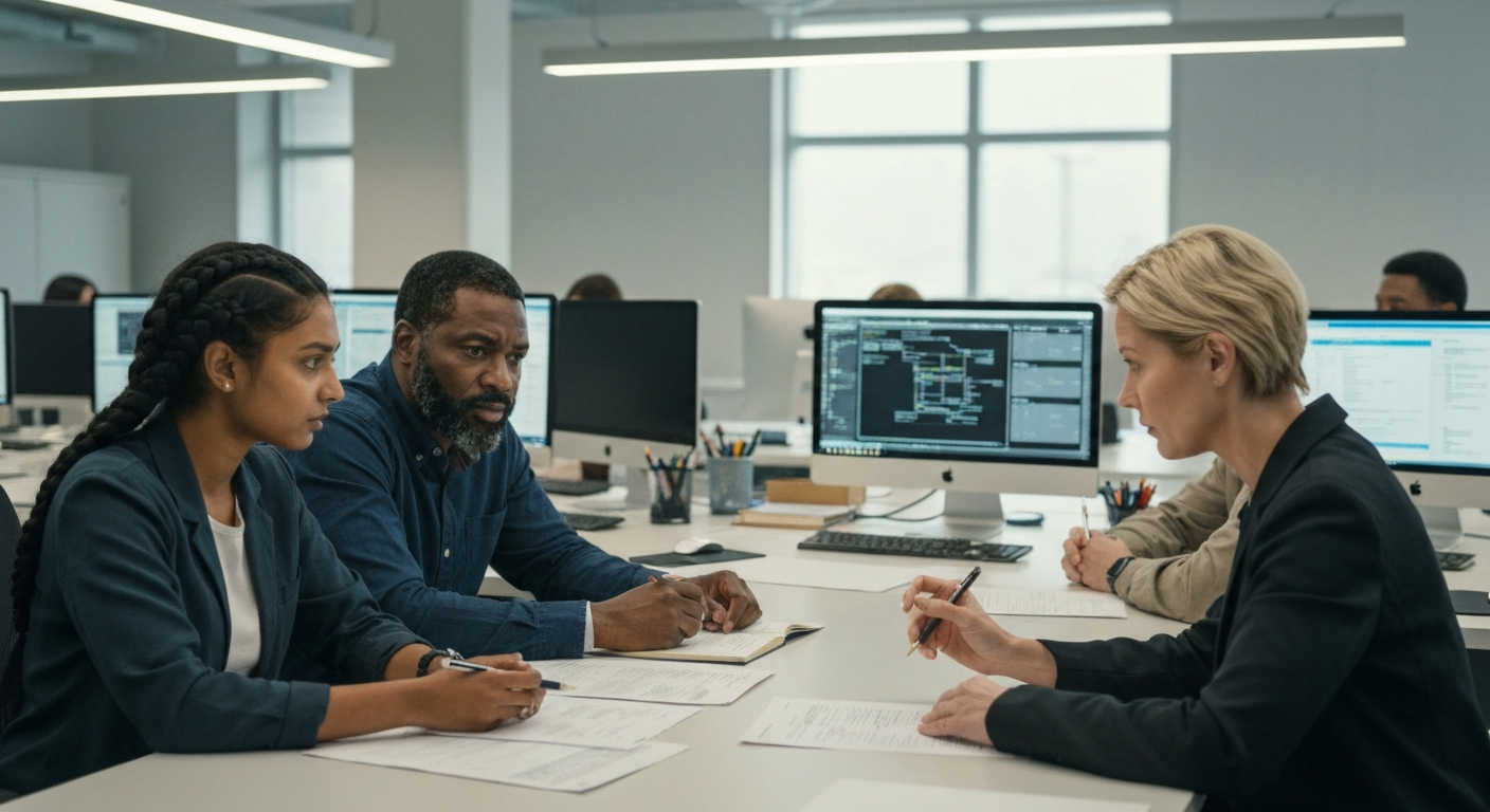 Equipo de investigadores analizando casos