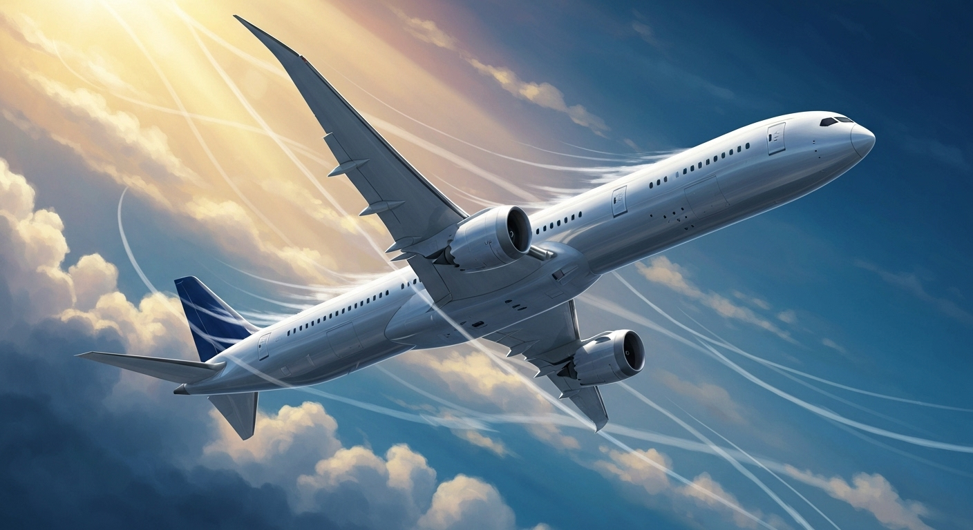 Aircraft in dynamic airflow digital art