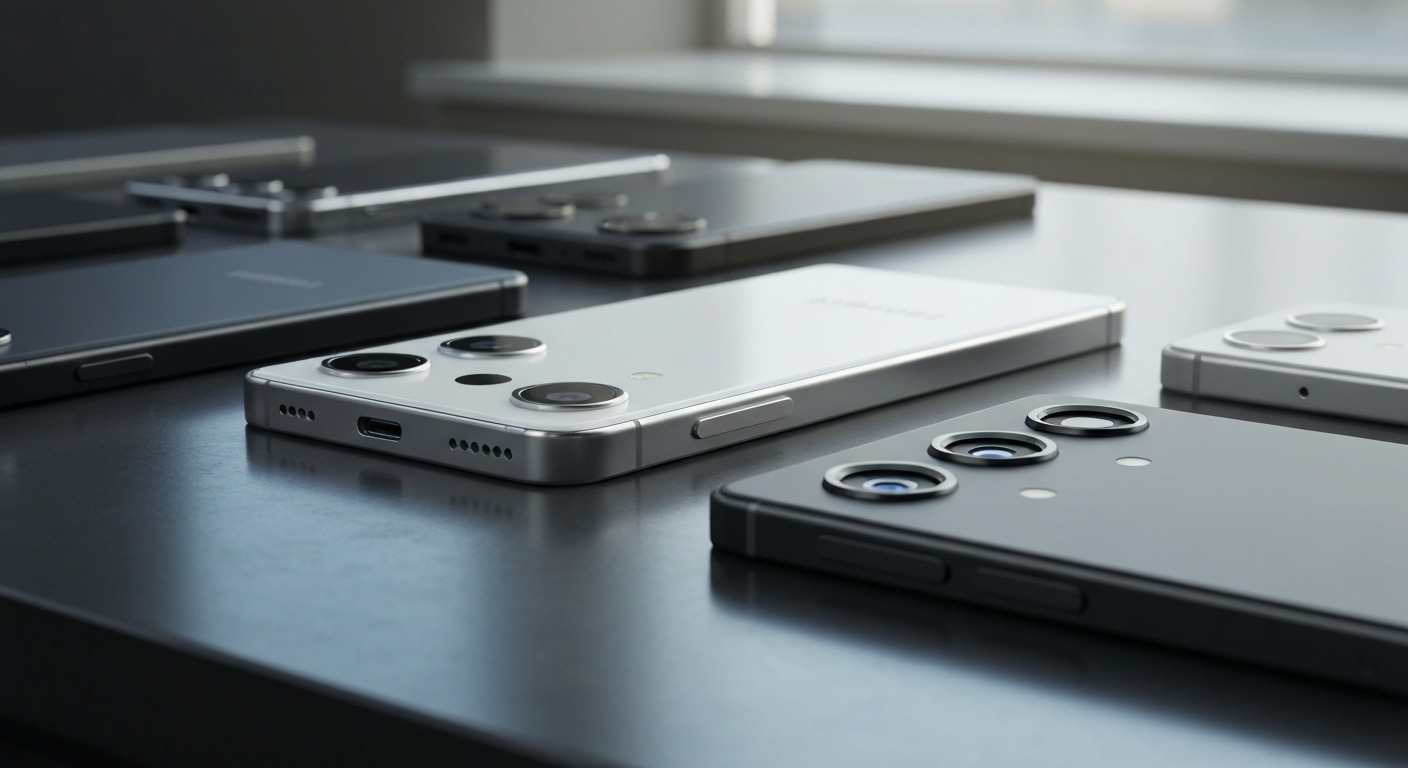 Samsung camera phones collection tabletop