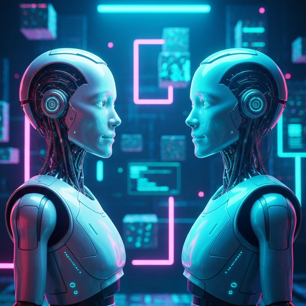 Two chatbots in digital duel