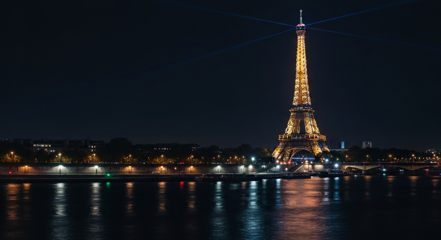Tour Eiffel illuminée la nuit